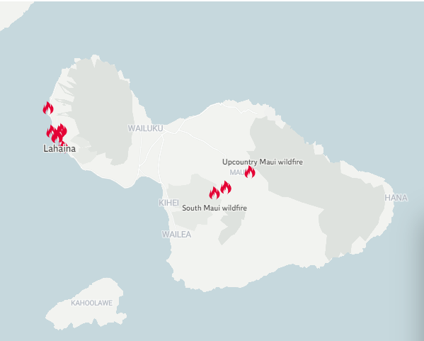 maui map of fires
