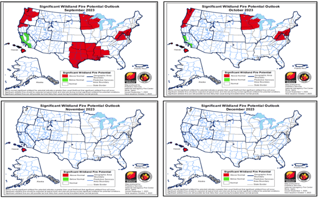 2023 Wildfire outlook in USA