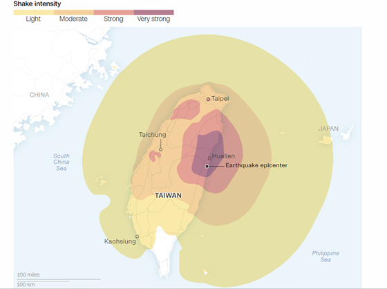 Taiwan earthquake 2024